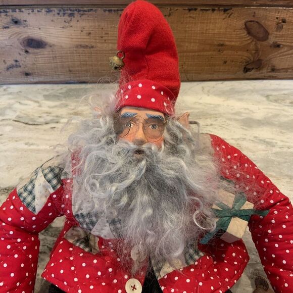 House of Hatten Ye Olde Santa Maker By Dee‎ Gann Shelf Sitting Elf Tag - Picture 1 of 12